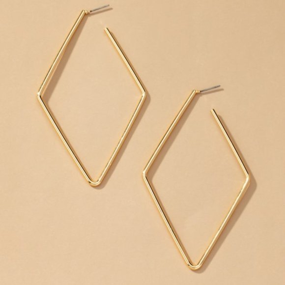 Diamond Hoops - Picture 2 of 2